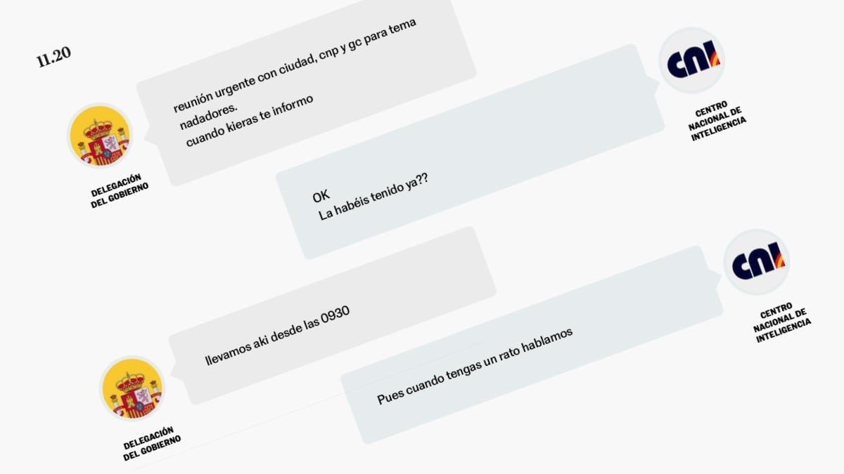 Las conversaciones entre el CNI, la Delegación del Gobierno y la Guardia Civil sobre las convocatorias en redes: “Hay d…