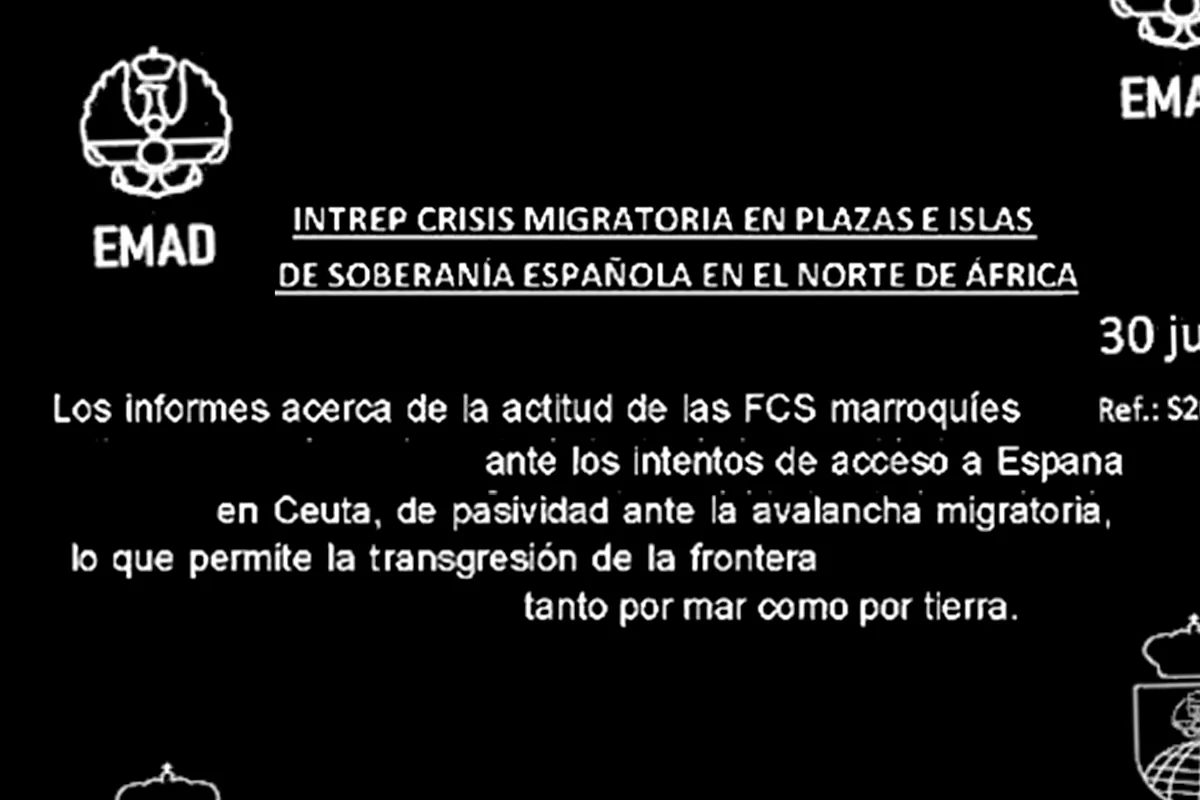 La Inteligencia militar señaló la "pasividad" de Marruecos el mismo día de la avalancha: "Permite la transgresión de la…