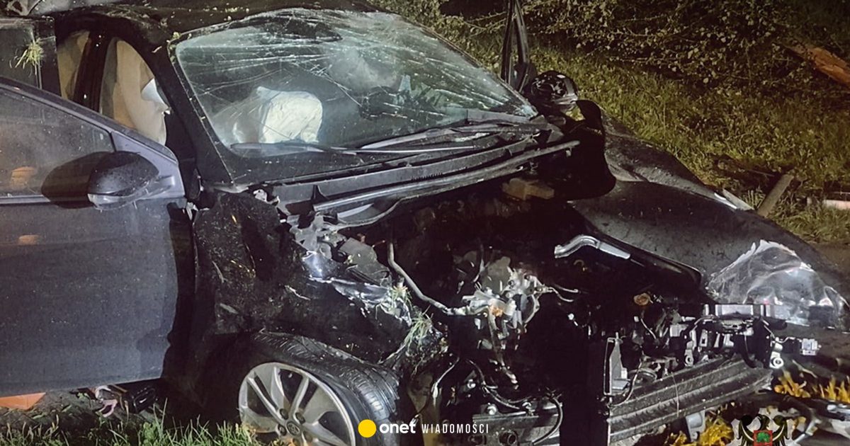 Pijany kierowca dachował podczas policyjnego pościgu w Wałbrzychu. Miał ponad 2 promile