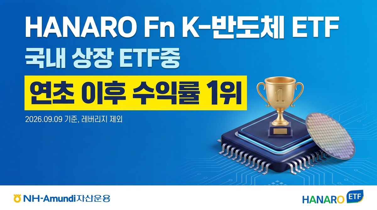 NH아문디운용 "Fn K-반도체 ETF, 연초 이후 수익률 181%로 1위"
