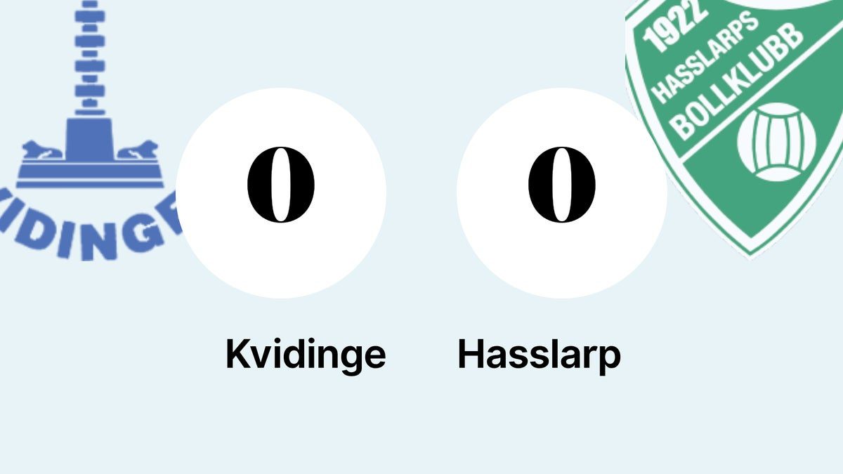 Dubbla nollor när Kvidinge tog emot Hasslarp