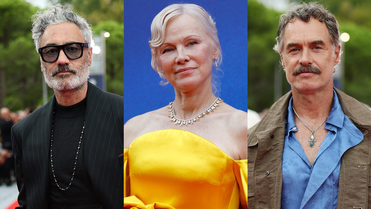 Pamela Anderson Goes Glam in Yellow as Joins ‘Place to Be’ Co-Stars Taika Waititi & Murray Bartlett at Venice Film Fest…