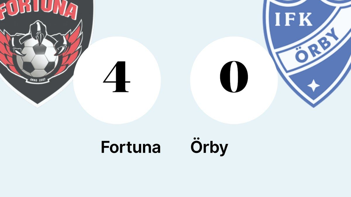 Fortuna vann med 4-0 mot Örby