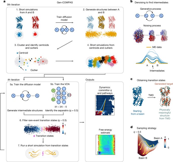 Breaking timescales with generative sampling of conformational transitions
