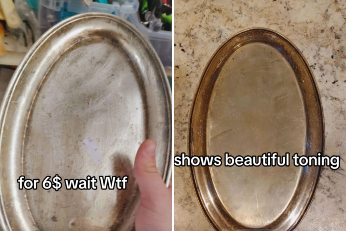 Man Thrifts Silver Platter for $6, One Word on the Back Changes Everything