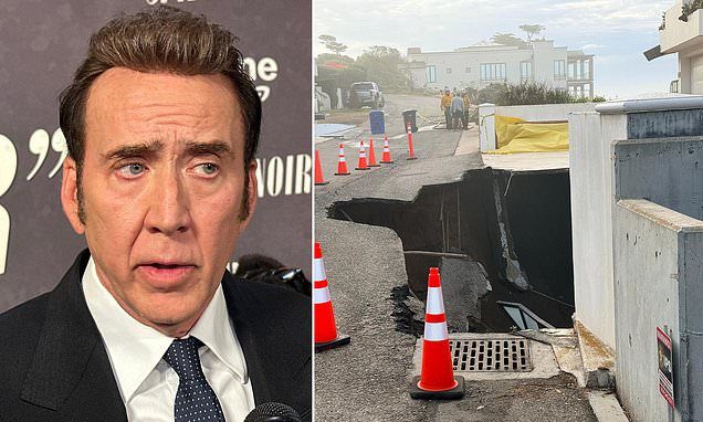Nicolas Cage sinkhole drama spirals as neighbors are forced from homes… but there's no sign of Oscar winner