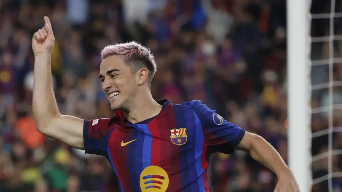 Gavi volvió a jugar tras el susto en la rodilla