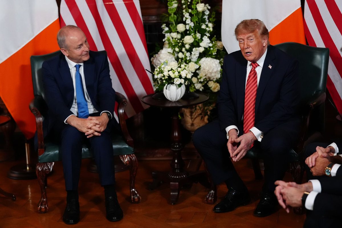 Trumps uttalelser om Irland sendte et gisp gjennom salen. – Jeg mener det ville være fantastisk