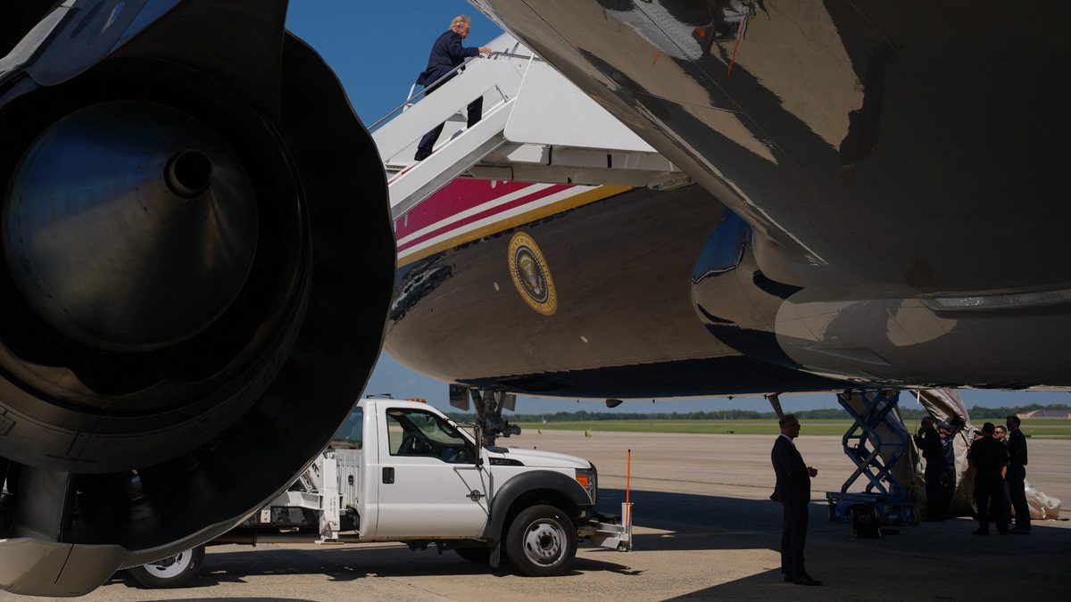 Le nouvel avion présidentiel offert par le Qatar à Donald Trump retardé au décollage par le déploiement accidentel du t…