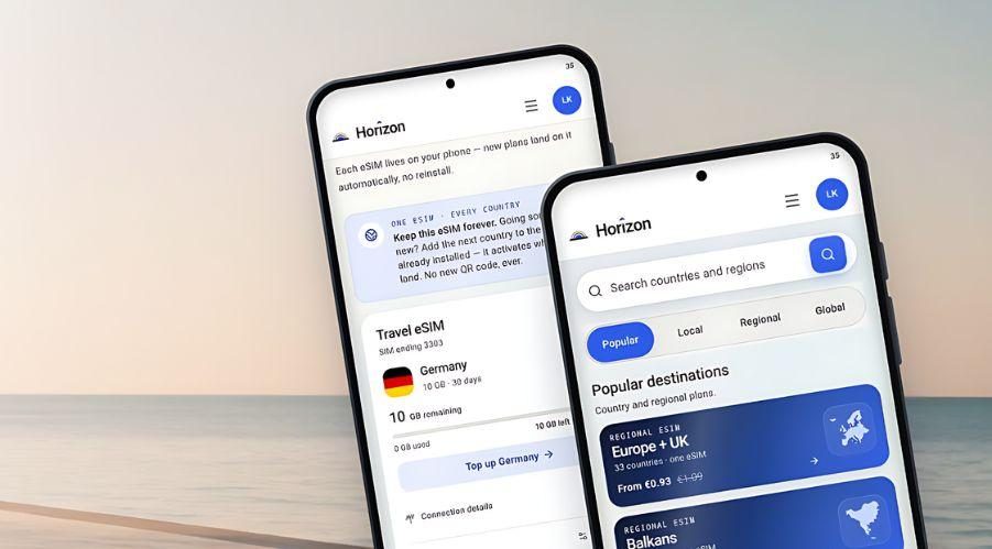 Horizon eSIM per viaggiare: piani, attivazione e 10% di cashback