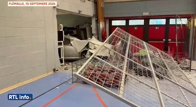 La salle omnisports de Flémalle à nouveau emboutie par une voiture: les auteurs en fuite