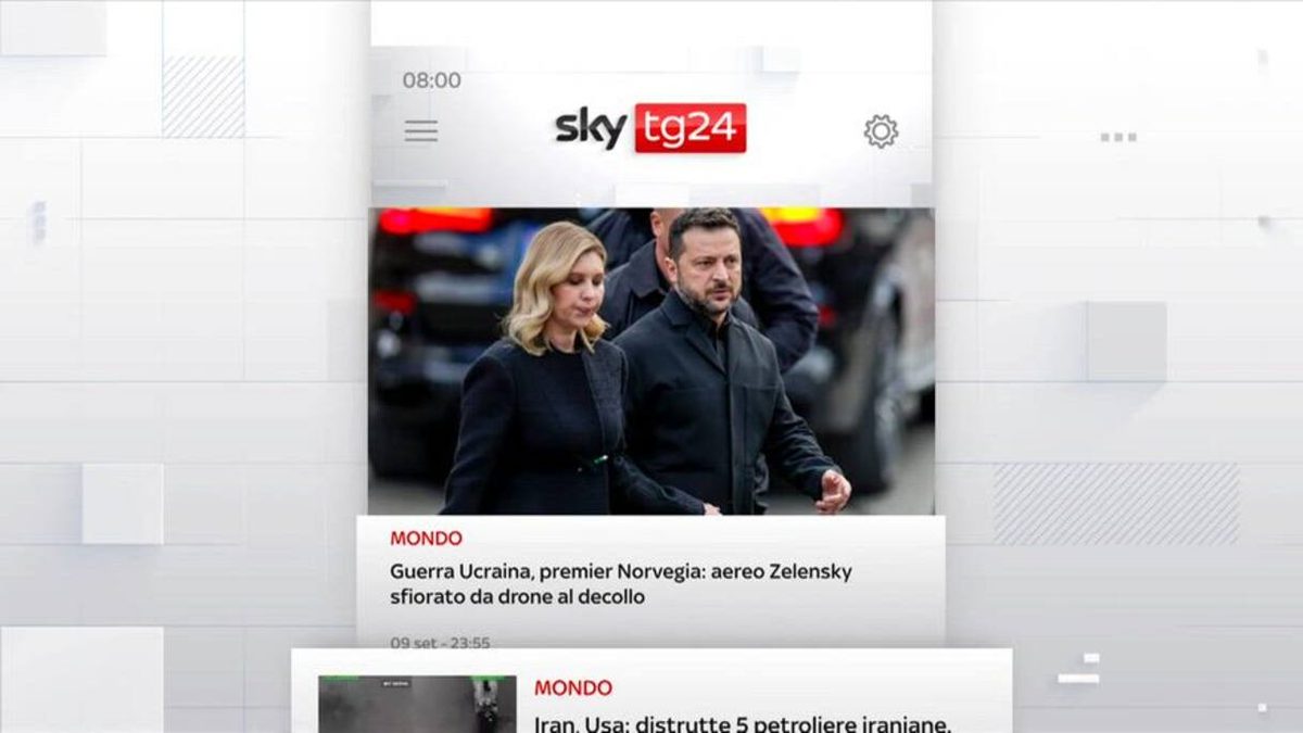 I titoli di Sky Tg24 del 10 settembre, edizione delle 8