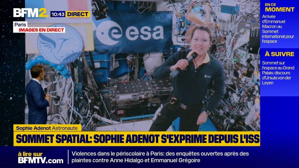 "Je suis toujours aussi émerveillée dans l'espace": Sophie Adenot dialogue depuis l'ISS avec Emmanuel Macron au sommet…
