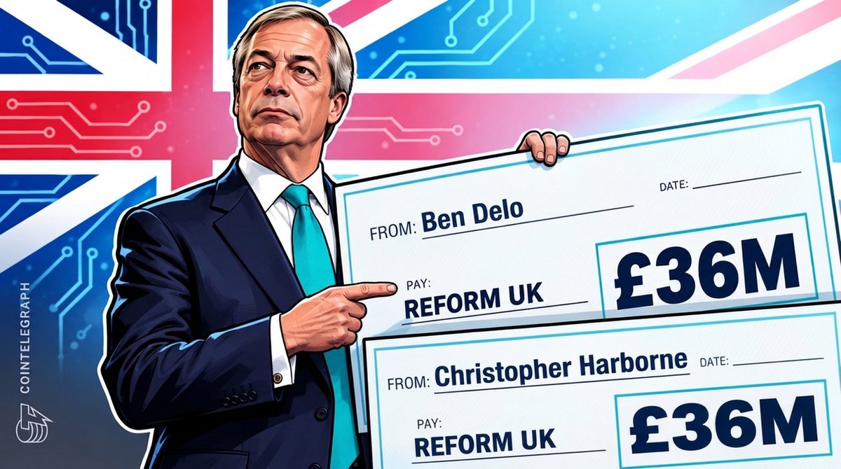 Farage’s Reform UK gets biggest donation ever from crypto billionaire: Reports