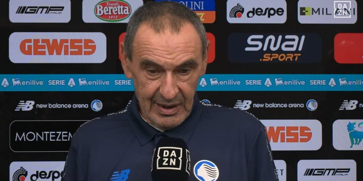 Sarri difende la sua Atalanta: "Abbiamo dominato, il risultato figlio di un po' di sculo..."