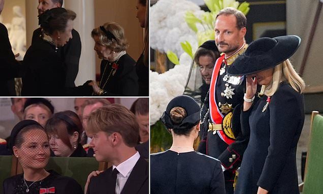 The most emotional moments at Harald V's funeral - from King Frederik of Denmark's tears and Princess Anne's moving ges…