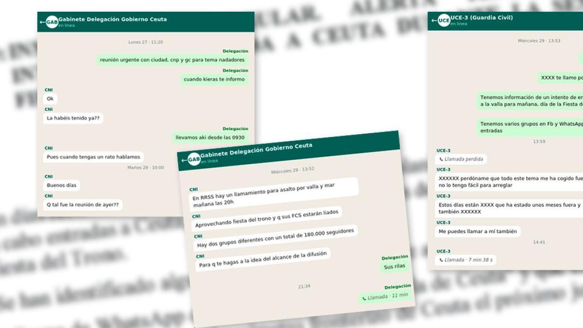 Watsaps, llamadas e informes: los documentos clave del asalto a Ceuta