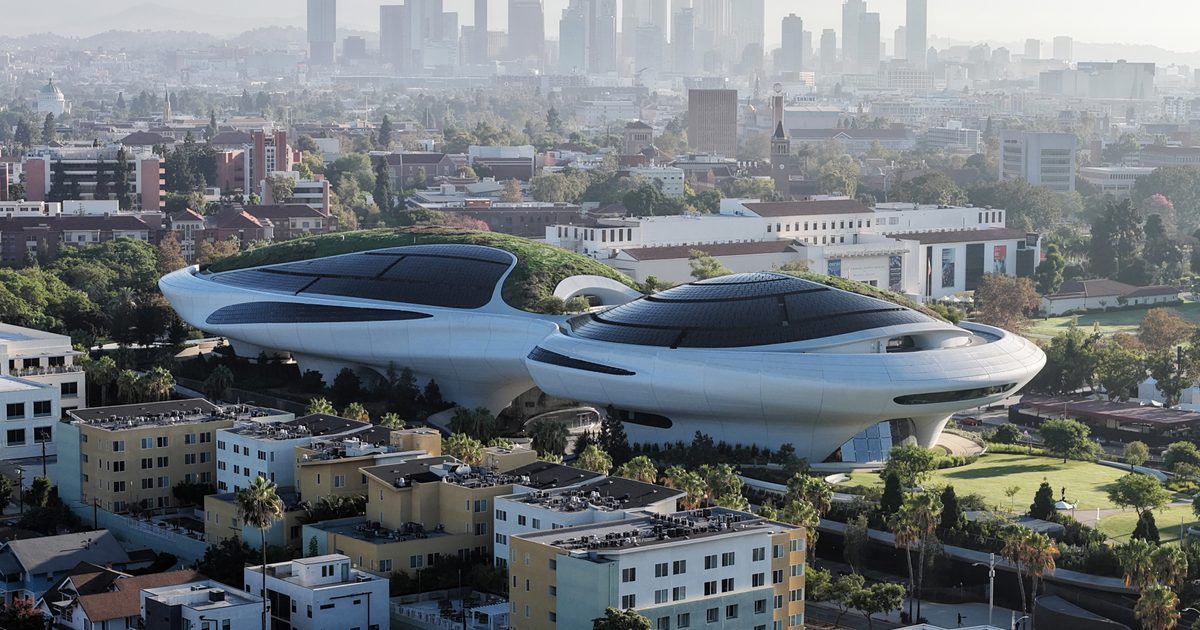 Kosmiczny obiekt stanął w centrum Los Angeles. Muzeum Lucasa to atrakcja nie tylko dla fanów „Gwiezdnych Wojen”.