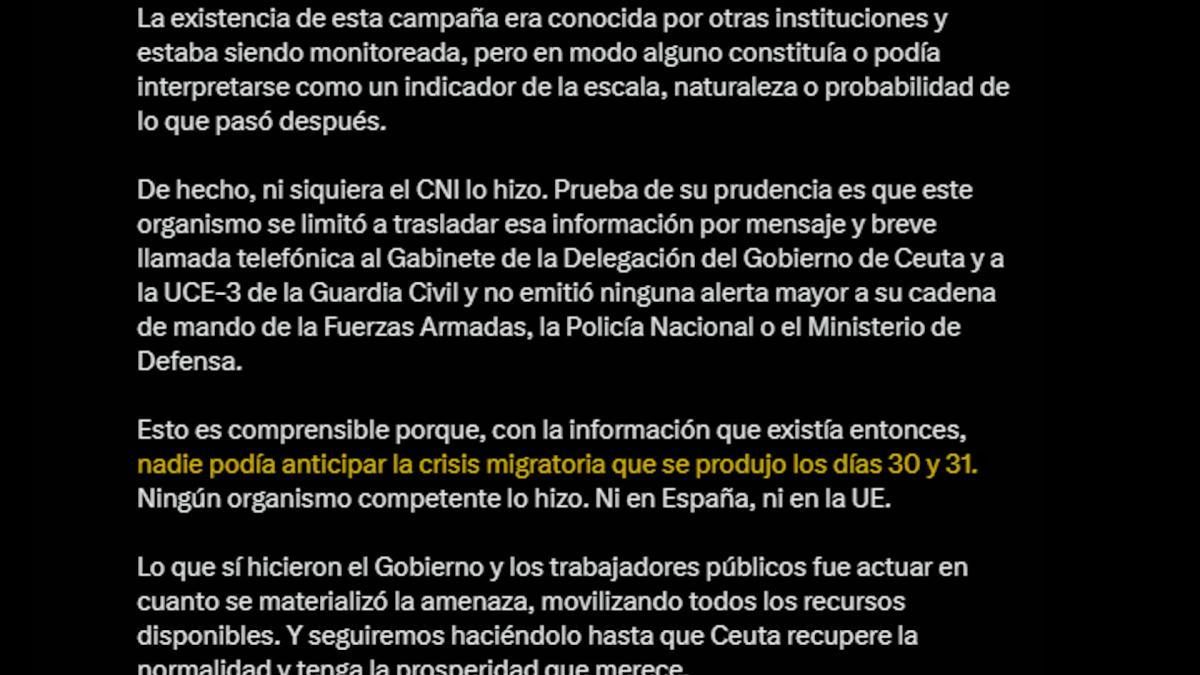 Sánchez asegura que nadie “ni en España ni en la UE” podía anticipar la entrada masiva en Ceuta