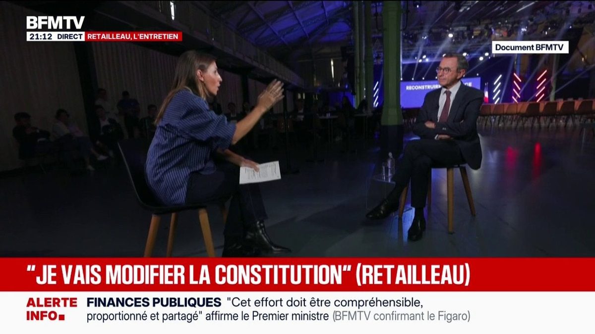 Réunion du centre et de la droite: "Je ne suis pas centriste", déclare Bruno Retailleau, candidat LR à la présidentielle
