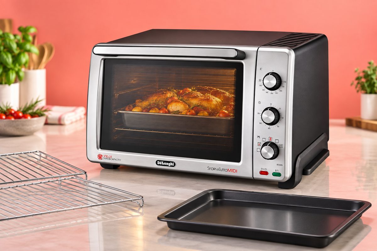 De'Longhi Sfornatutto Midi a 147,85€, 7 funzioni in appena 24 litri