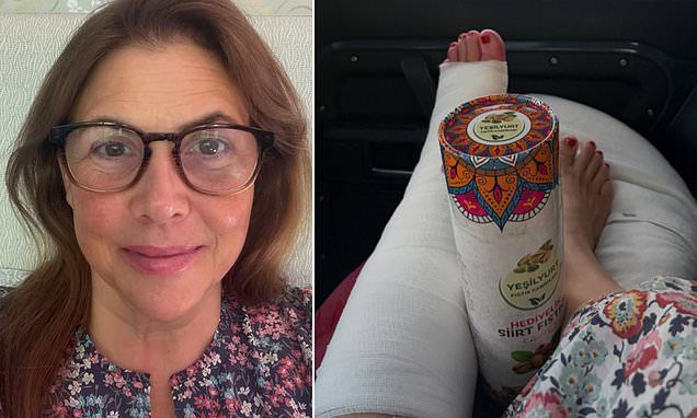 Kirstie Allsopp says she is recovering 'in bed' as she issues a health update after being rushed to hospital in an air…