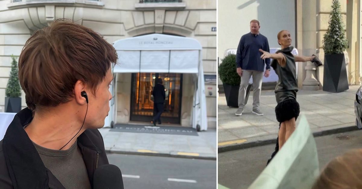 Celine Dion-feber i Paris – fansen flockas utanför hotellet