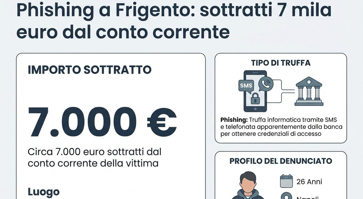 Phishing, 7 mila euro spariscono dal conto: truffato un 26enne dopo un sms della banca