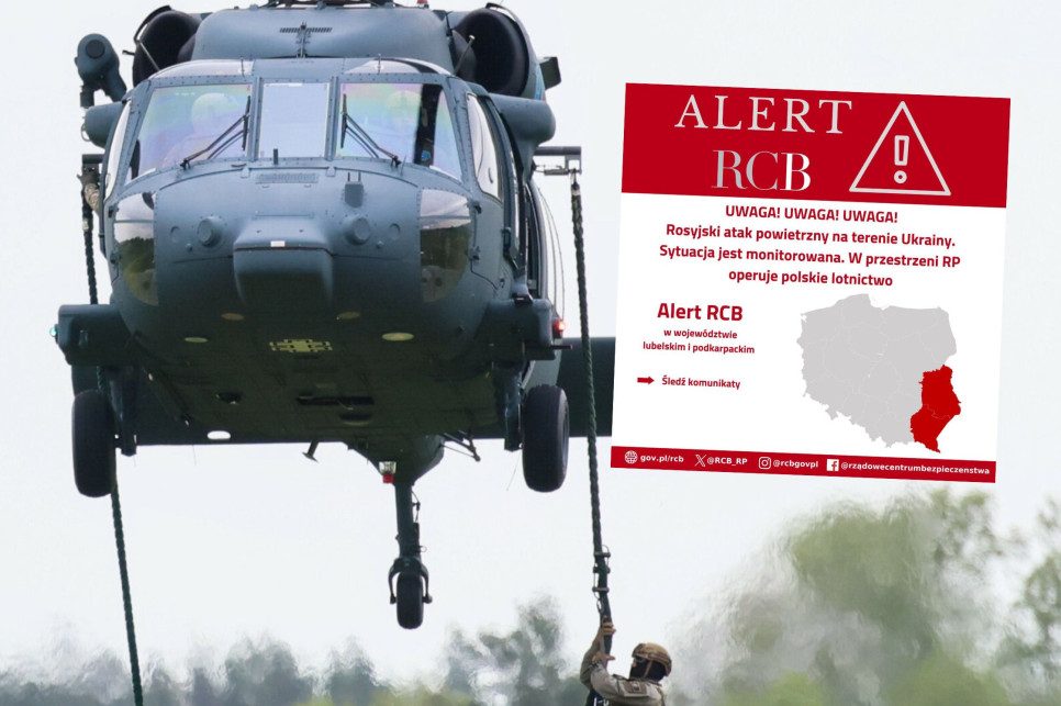 Polska poderwała śmigłowiec. Alert RCB dla mieszkańców dwóch województw