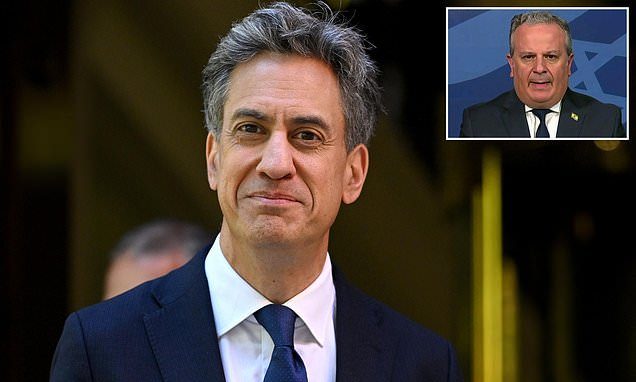 Ed Miliband is a 'failed figure' and a 'joke' who's 'made Britain irrelevant', blasts Israeli spokesman amid West Bank…