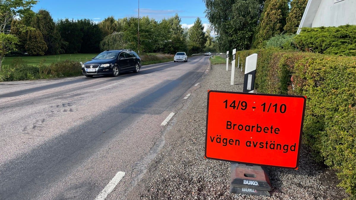 Väg stängs av i samband med broarbete i Strövelstorp
