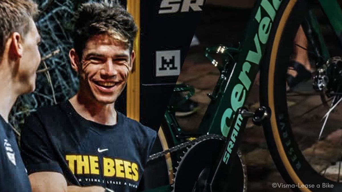 Bij een groene trui hoort een passende fiets: Wout van Aert krijgt verrassing van team voor slotrit Vuelta