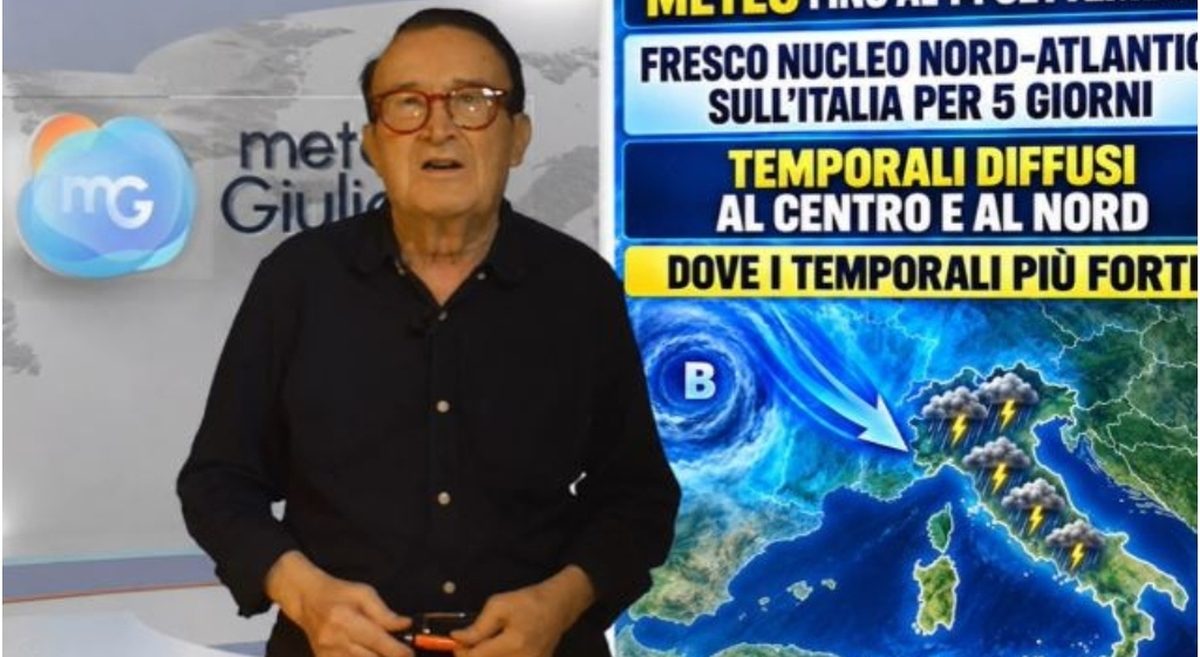 Meteo Giuliacci: «Ciclone atlantico in arrivo con piogge e temporali». Tutte le regioni a rischio. Poi torna il caldo:…