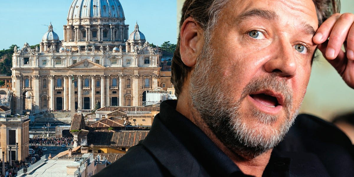 Russell Crowe, sobre su visita al Vaticano: "Estaba solo, sin turistas, y un joven sacerdote se acercó y me dijo 'Máxim…