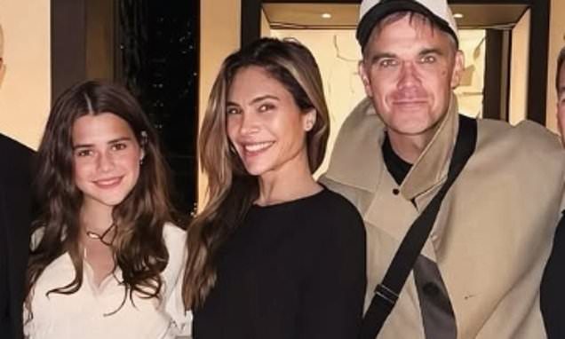 Robbie Williams and Ayda Field share rare photo with daughter Teddy, 13, as they party in Paris