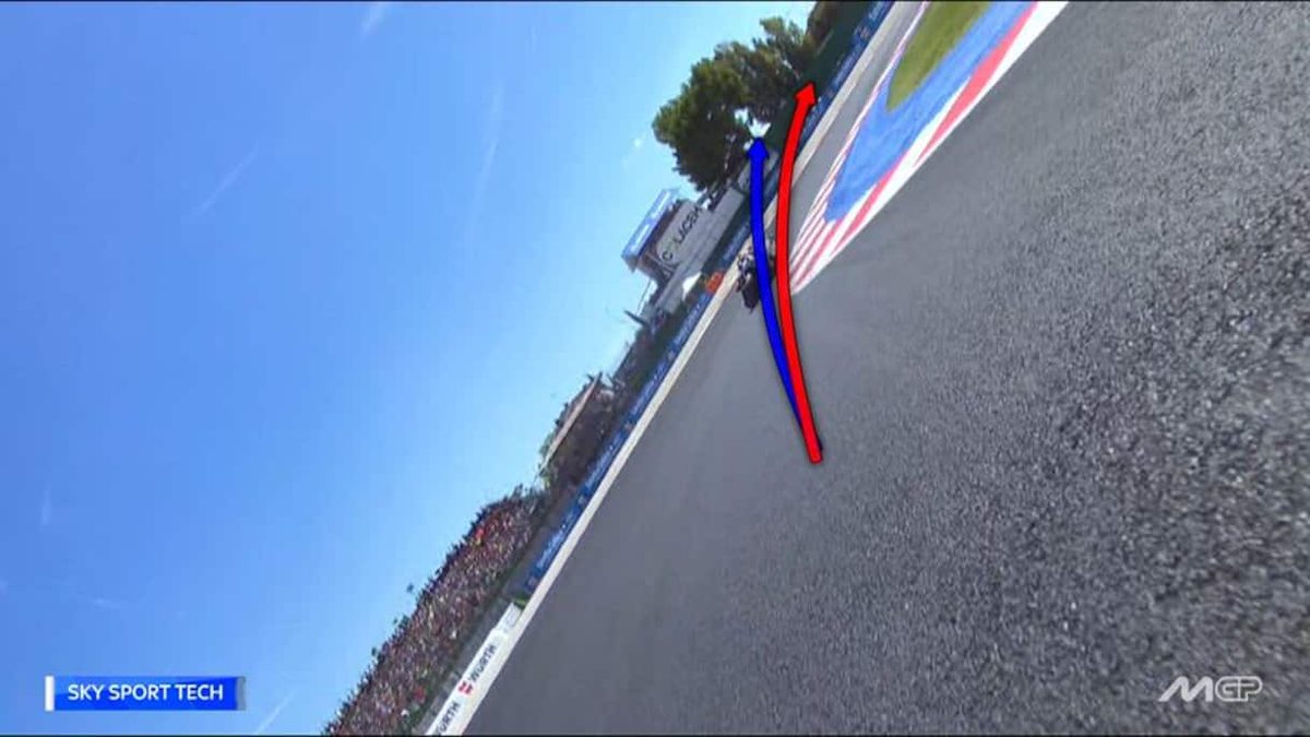Bezzecchi, l'analisi della caduta di Misano allo Sky Tech