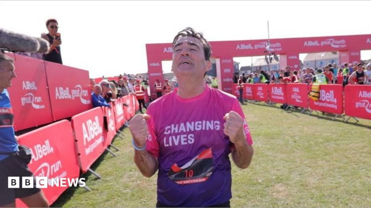 Andy Burnham among Great North Run finishers