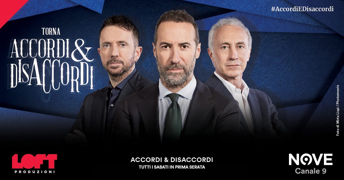 Esordio da record per “Accordi e Disaccordi”: 405 mila spettatori e il 3,4% di share. Il Nove è il settimo canale nazio…