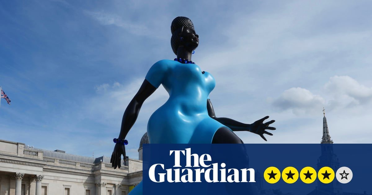 Tschabalala Self’s Lady in Blue review – this striding scupture fills the fourth plinth with humour and life