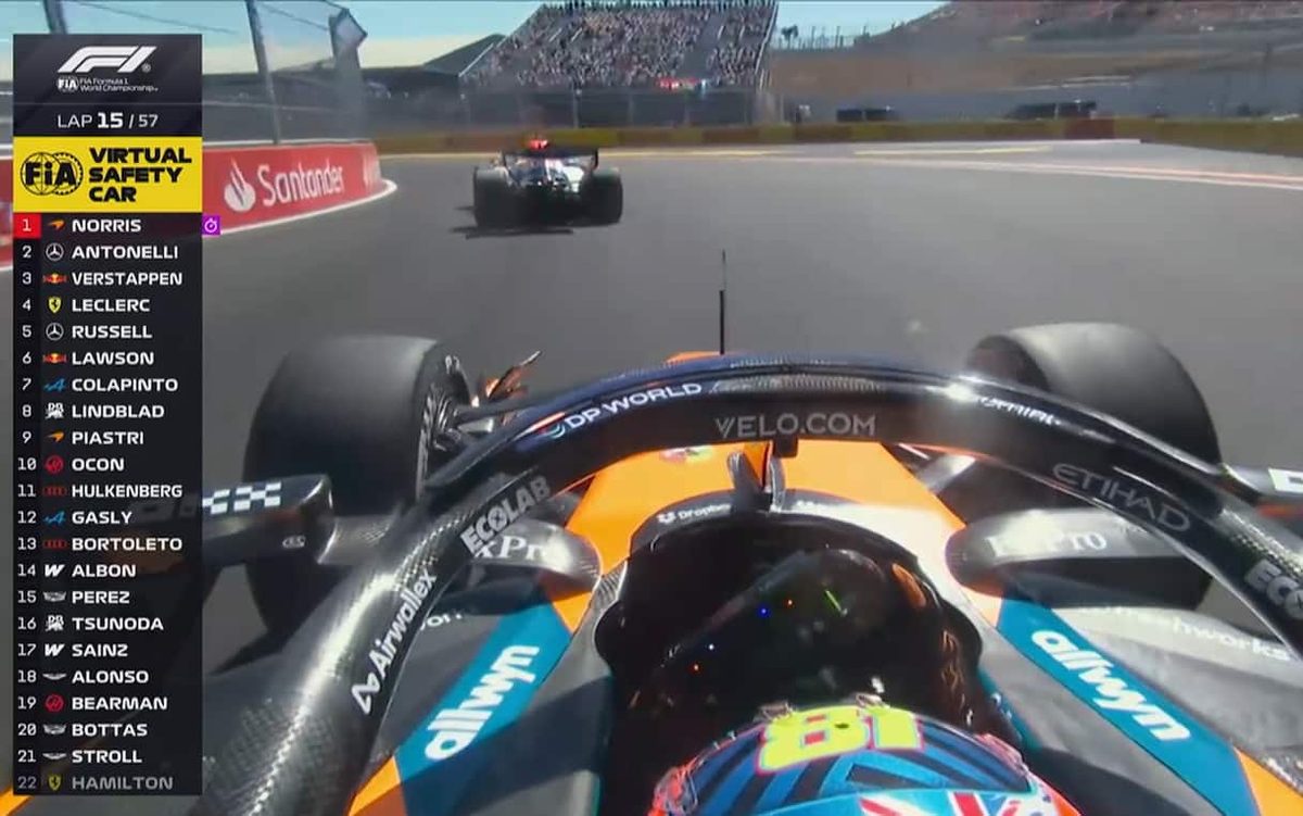 Norris 'manca' la Virtual Safety Car a Madrid: l'episodio chiave del GP Spagna
