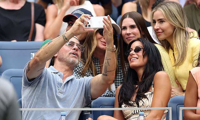Brad Pitt, 62, snaps selfies with adoring fans and cuddles up to girlfriend Ines de Ramon, 33, during carefree day at U…