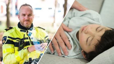 Radeloze moeder geeft haar kind van amper 2 jaar oud aan agent Rens (35), het jongetje ademt niet meer