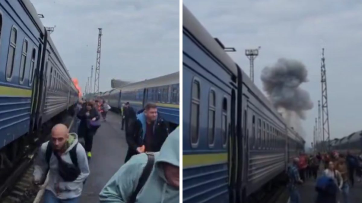 Atak na Ukrainie. "Trafiono w pociąg relacji Kijów-Warszawa"