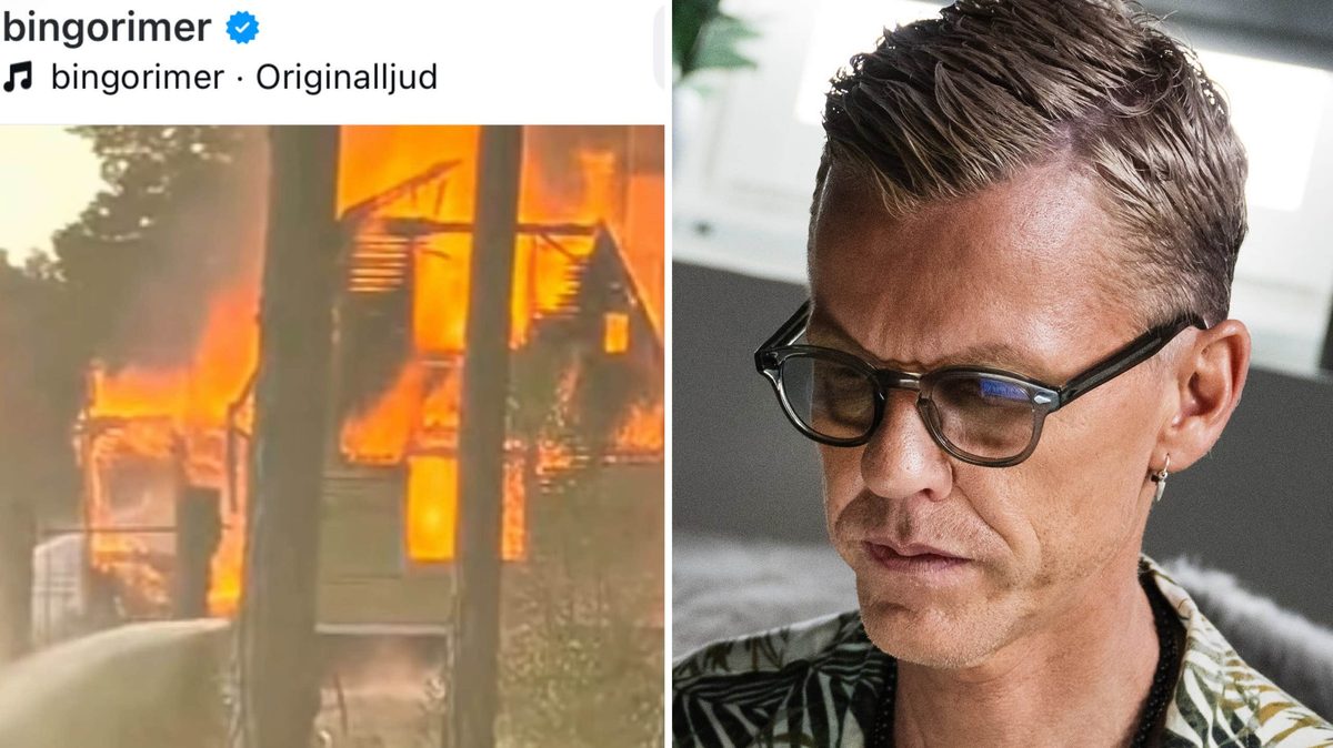 Bingo Rimérs chock över nedbrunna huset – två veckor senare