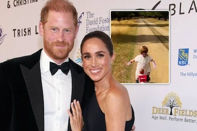 Cœur et drapeau britannique: les premières images de Meghan et Harry au Royaume-Uni