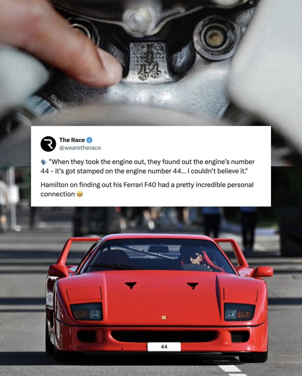 Lewis Hamilton's Ferrari F40 had an unbelievable coincidence stamped on the engine block! 🔥