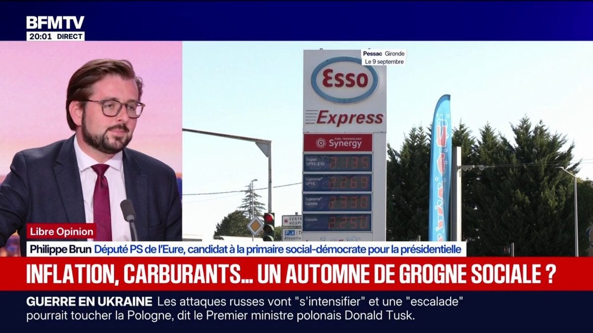Prix des carburants: "On est dans une situation intenable, il faut baisser d'urgence les taxes", estime Philippe Brun,…