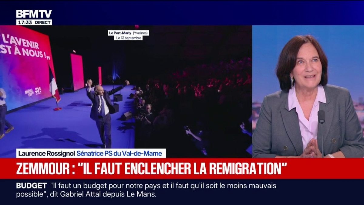 Laurence Rossignol, sénatrice PS du Val-de-Marne, sur la "remigration" défendue par Éric Zemmour: "Ce sont les mêmes mo…