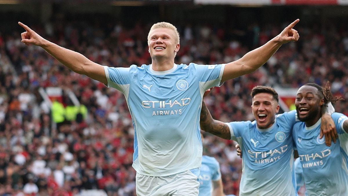 Haaland scores controversial derby winner for Man City after Foden red