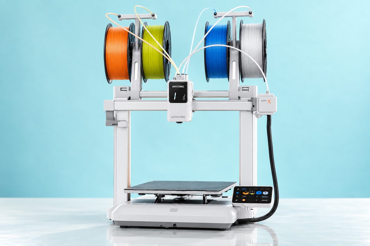 Anycubic Kobra X a 319,99€ stampa in quattro colori fino a 600 mm/s